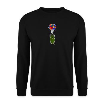 Ballonbombe - Unisex Pullover - Schwarz - Vorne - Alina (178cm) & Michal (187cm)
