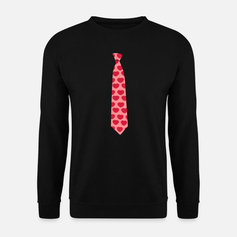 Krawatte Herz - Unisex Pullover - Schwarz