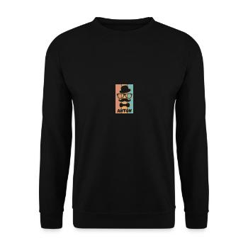 Prénom Anton - Sweat-shirt Unisexe - noir - Devant - Alina (178cm) & Michal (187cm)