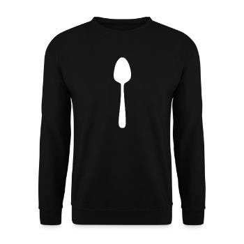 Spoon Chef Gastronomy Cook Waiter Gift - Unisex Sweatshirt - black - Front - Alina (178cm) & Michal (187cm)