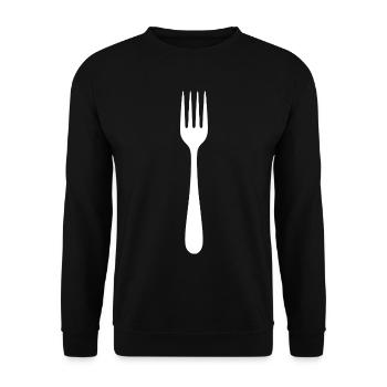 Conception de silhouettes de fourche cool - Sweat-shirt Unisexe - noir - Devant - Alina (178cm) & Michal (187cm)