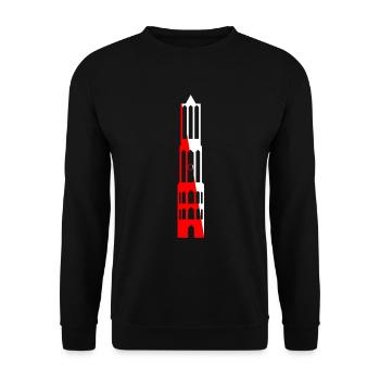 Dom Tower Utrecht - Unisex Pullover - Schwarz - Vorne - Alina (178cm) & Michal (187cm)