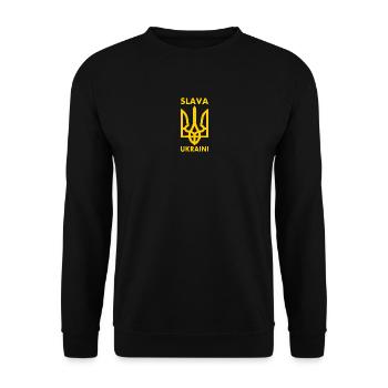 Ukraine - Unisex Pullover - Schwarz - Vorne - Alina (178cm) & Michal (187cm)
