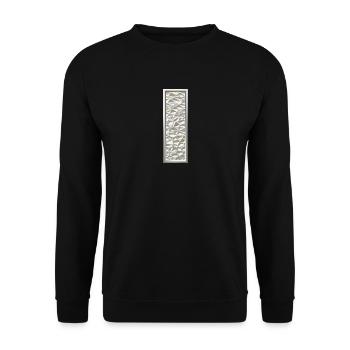 I, letter, letter I, initial, initial I, monogram, - Unisex Pullover - Schwarz - Vorne - Alina (178cm) & Michal (187cm)