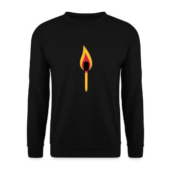 torch - Sweat-shirt Unisexe - noir - Devant - Alina (178cm) & Michal (187cm)