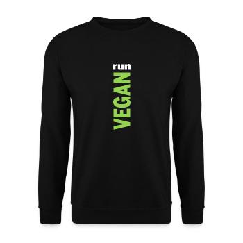 Go Vegan [green] - Unisex Pullover - Schwarz - Vorne - Alina (178cm) & Michal (187cm)