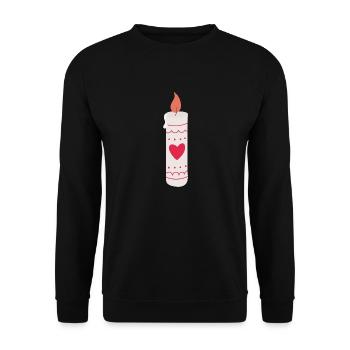 candle - Unisex Sweatshirt - black - Front - Alina (178cm) & Michal (187cm)