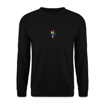 I Love You - Hand / Popsicles - Rainbow - Unisex Sweatshirt - black - Front - Alina (178cm) & Michal (187cm)