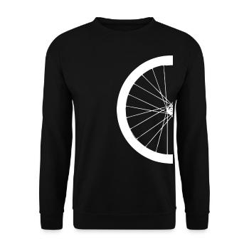 demi pneu de bicyclette - Sweat-shirt Unisexe - noir - Devant - Alina (178cm) & Michal (187cm)