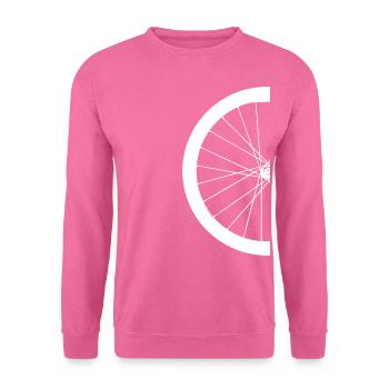 demi pneu de bicyclette - Sweat-shirt Unisexe - rose - Devant