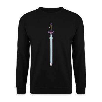 Sword RPG Videogame Retro Gaming Game Fans - Unisex Sweatshirt - black - Front - Alina (178cm) & Michal (187cm)