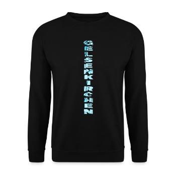 Gelsenkirchen Deutschland Stadt Schrift Skyline - Unisex Pullover - Schwarz - Vorne - Alina (178cm) & Michal (187cm)