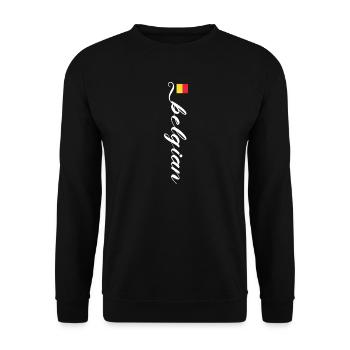 Belgien - Unisex Pullover - Schwarz - Vorne - Alina (178cm) & Michal (187cm)