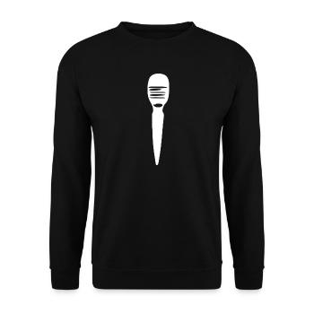 Microphone Singer Gift Singer - Unisex Sweatshirt - black - Front - Alina (178cm) & Michal (187cm)