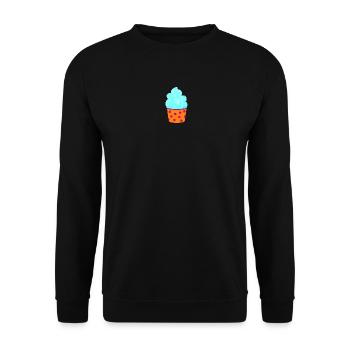 Glace Glace Tasse à Glace Dots Muffin Dots Sweet - Sweat-shirt Unisexe - noir - Devant - Alina (178cm) & Michal (187cm)