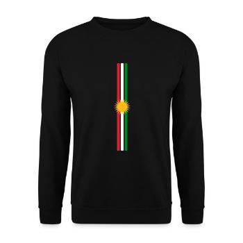 Kurdistan Flagge Bakur Bashur Rojava Rojhlt Newroz - Unisex Pullover - Schwarz - Vorne - Alina (178cm) & Michal (187cm)