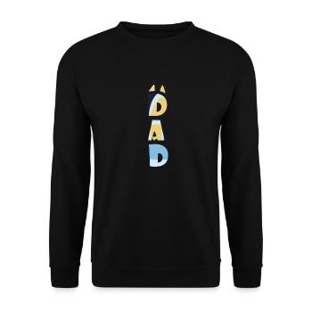 FUNNY BLUE PAPA-MUM pères cadeau de jour - Sweat-shirt Unisexe - noir - Devant - Alina (178cm) & Michal (187cm)