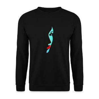 Beautiful female paint fashion colorful woman art - Unisex Sweatshirt - black - Front - Alina (178cm) & Michal (187cm)
