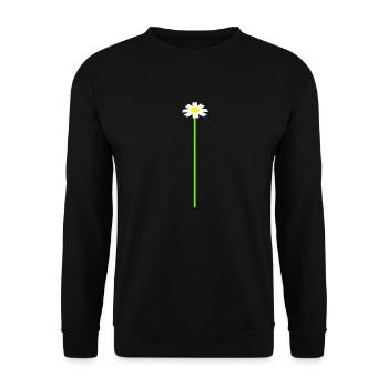 Petite Fleur Marguerite Blanche Décorative Belle Nature - Sweat-shirt Unisexe - noir - Devant - Alina (178cm) & Michal (187cm)
