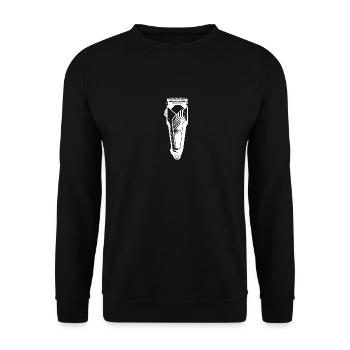 Haarschneidemaschine Friseur Symbol - Unisex Pullover - Schwarz - Vorne - Alina (178cm) & Michal (187cm)