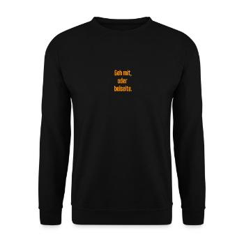 Walk with or aside - Unisex Sweatshirt - black - Front - Alina (178cm) & Michal (187cm)