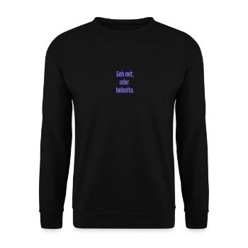 Walk with or aside - Unisex Sweatshirt - black - Front - Alina (178cm) & Michal (187cm)