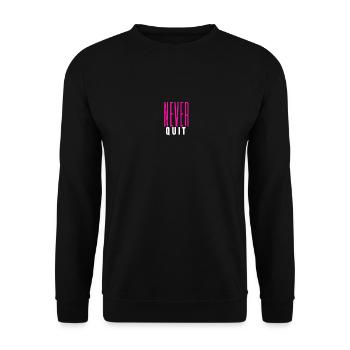 Never Quit - Unisex Pullover - Schwarz - Vorne - Alina (178cm) & Michal (187cm)