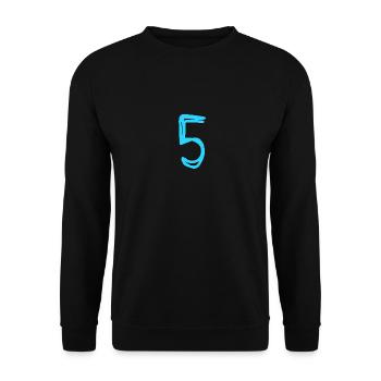 5 YEARS. 5TH ANNIVERSARY. BIRTHDAY 5 YEARS. FIVE 5 - Unisex Sweatshirt - black - Front - Alina (178cm) & Michal (187cm)