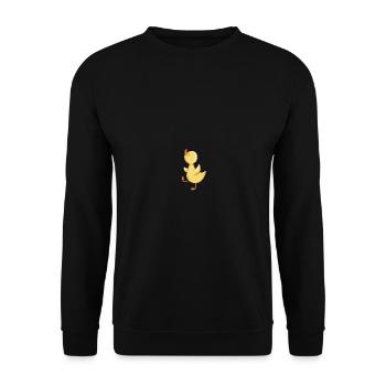 Entchen - Unisex Pullover - Schwarz - Vorne - Alina (178cm) & Michal (187cm)