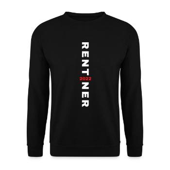 Rentner Rente Ruhestand Geschenk - Unisex Pullover - Schwarz - Vorne - Alina (178cm) & Michal (187cm)