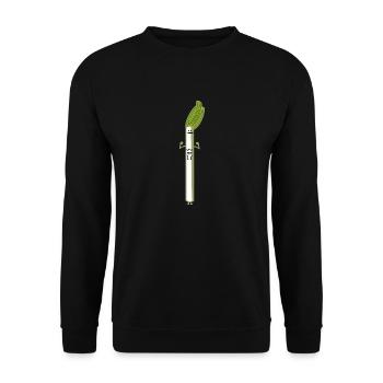 poireau drôle - Sweat-shirt Unisexe - noir - Devant - Alina (178cm) & Michal (187cm)