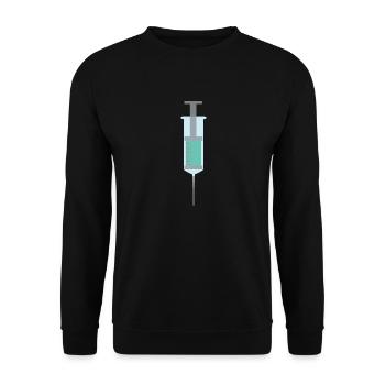 Spritze - Unisex Pullover - Schwarz - Vorne - Alina (178cm) & Michal (187cm)