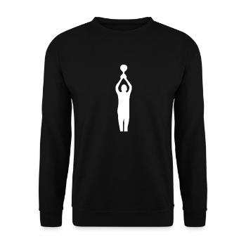 Marathon Triathlon Running Jogging Biking Cycling - Unisex Sweatshirt - black - Front - Alina (178cm) & Michal (187cm)
