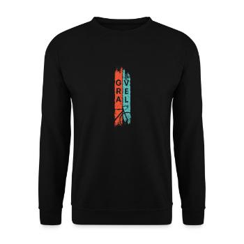Cool design gravel bike for cyclists - Unisex Sweatshirt - black - Front - Alina (178cm) & Michal (187cm)