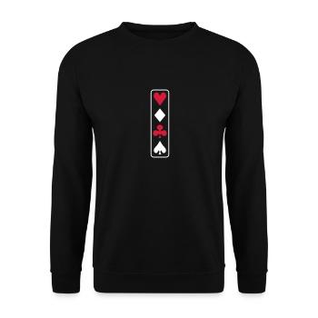 poker vertical - Sweat-shirt Unisexe - noir - Devant - Alina (178cm) & Michal (187cm)