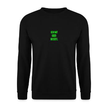 Walk with or aside - Unisex Sweatshirt - black - Front - Alina (178cm) & Michal (187cm)