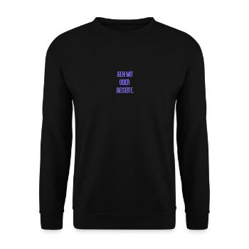 Walk with or aside - Unisex Sweatshirt - black - Front - Alina (178cm) & Michal (187cm)
