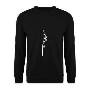 Lange Pflanze - Unisex Pullover - Schwarz - Vorne - Alina (178cm) & Michal (187cm)