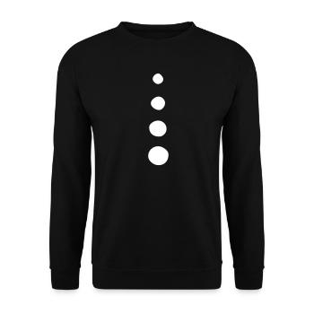 Dots Ornament - Circles go away (Vectorgraphic) - Unisex Sweatshirt - black - Front - Alina (178cm) & Michal (187cm)
