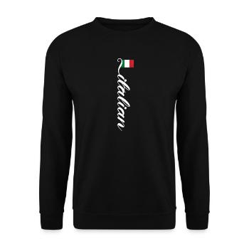 Italy - Unisex Sweatshirt - black - Front - Alina (178cm) & Michal (187cm)