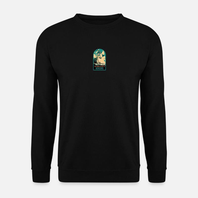 Illustration d'un Bouquetin dans Parc du Vercors - Sweat-shirt Unisexe - noir
