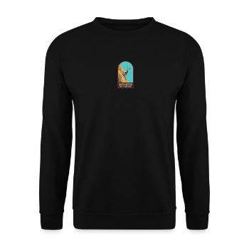 Illustration bouquetin dans le Mercantour - Sweat-shirt Unisexe - noir - Devant - Alina (178cm) & Michal (187cm)