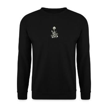 Wanderpfad mit Bäumen - Unisex Pullover - Schwarz - Vorne - Alina (178cm) & Michal (187cm)