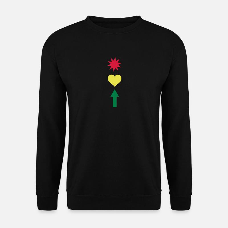 Ampel Stern Herz Pfeil 3c - Unisex Pullover - Schwarz