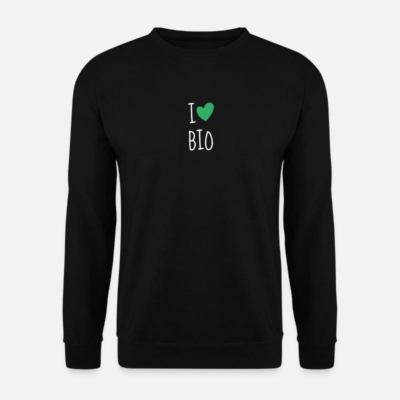 I LOVE BIO - BIOPRODUKTE - BIO LOVER - NATURLIEBE - Unisex Pullover - Schwarz