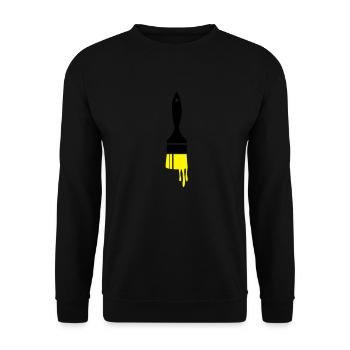 dripping paint brush - Unisex Sweatshirt - black - Front - Alina (178cm) & Michal (187cm)