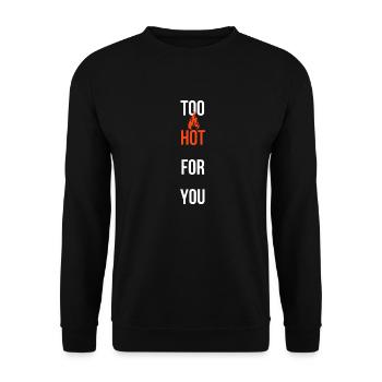 TROP CHAUD POUR VOUS - Sweat-shirt Unisexe - noir - Devant - Alina (178cm) & Michal (187cm)