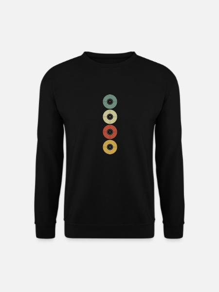 Vintage Retro Vinyl - Unisex Pullover - Schwarz