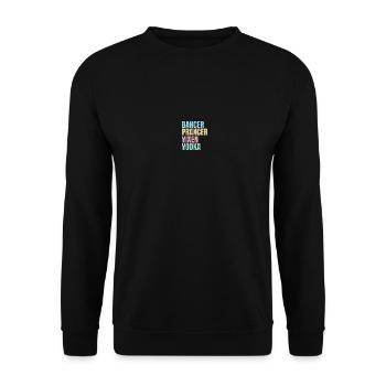 Funny drinking Christmas - Unisex Sweatshirt - black - Front - Alina (178cm) & Michal (187cm)