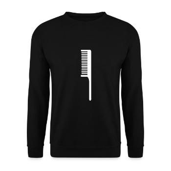 Friseur Kamm Frisöse Schere Scheren Haare Frisör - Unisex Pullover - Schwarz - Vorne - Alina (178cm) & Michal (187cm)